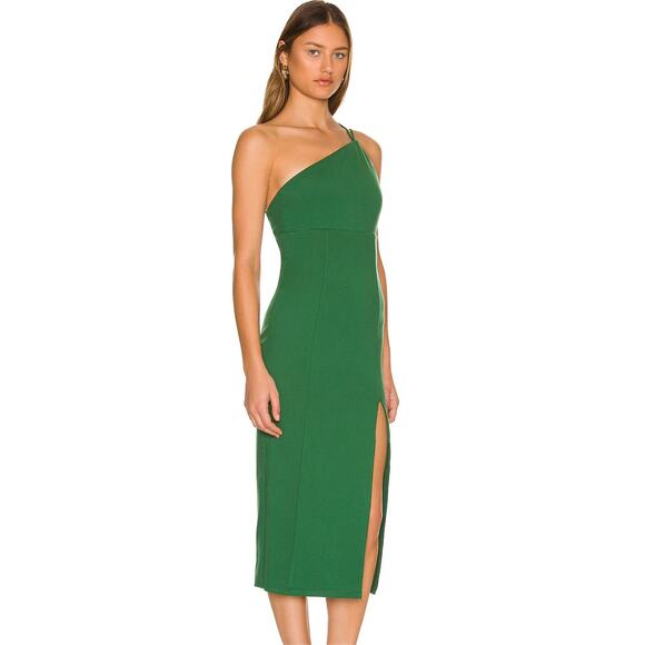 Lovers & Friends Kim Midi Dress in Dark Green NWT Size Small - Picture 2 of 3